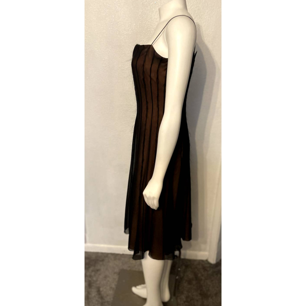 Andrew GN black, brown silk dress M - Picture 2 of 7